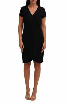 CYRUS Wrap Style Rib Knit Dress