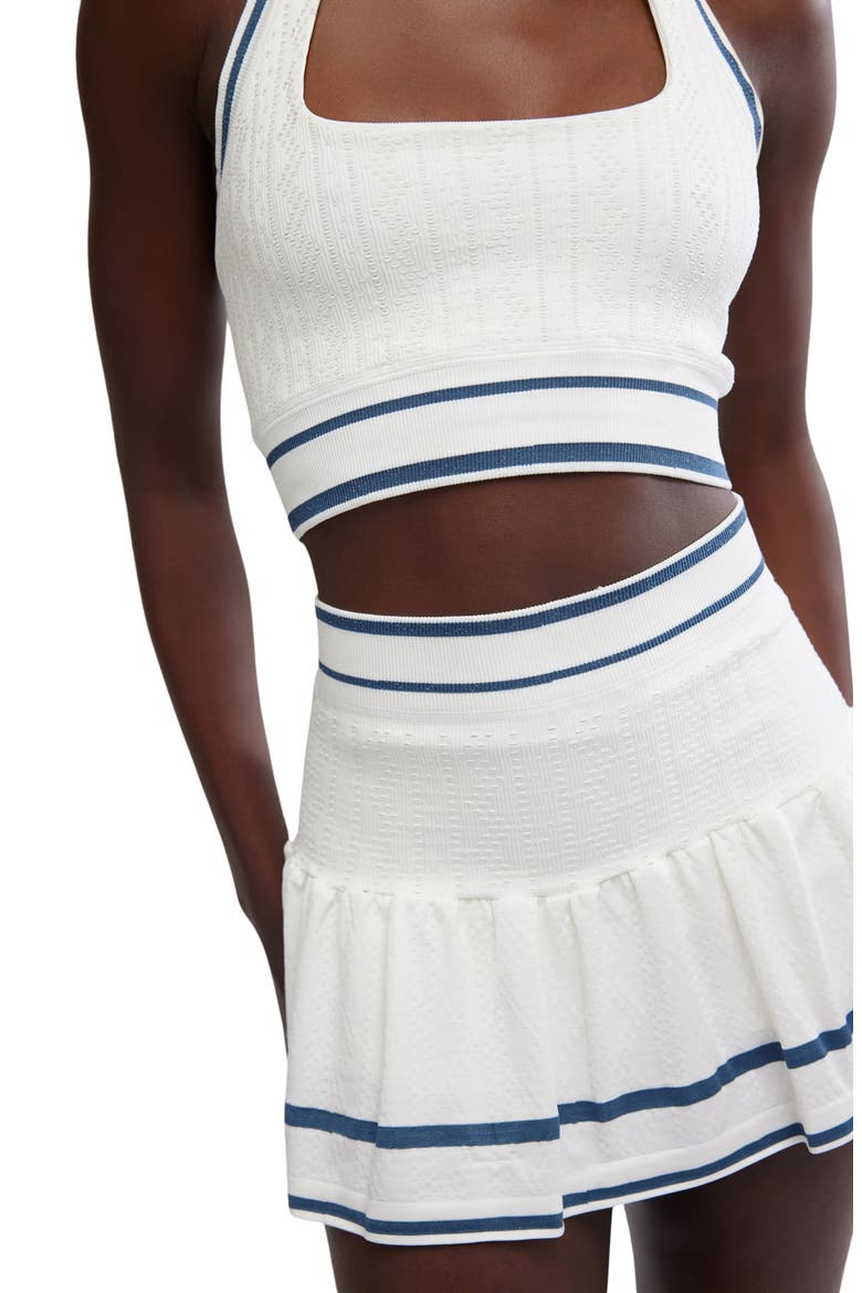 FP Movement Advantage Halter Top & Miniskirt Set, Alternate, color, WHITE/ SKYLINE COMBO