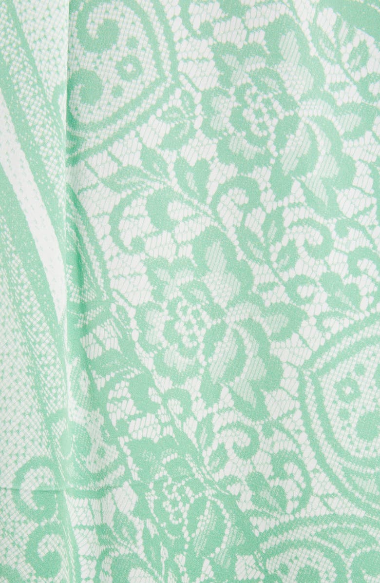 Victoria Beckham Lace Print Oversize Button-Up Shirt, Alternate, color,