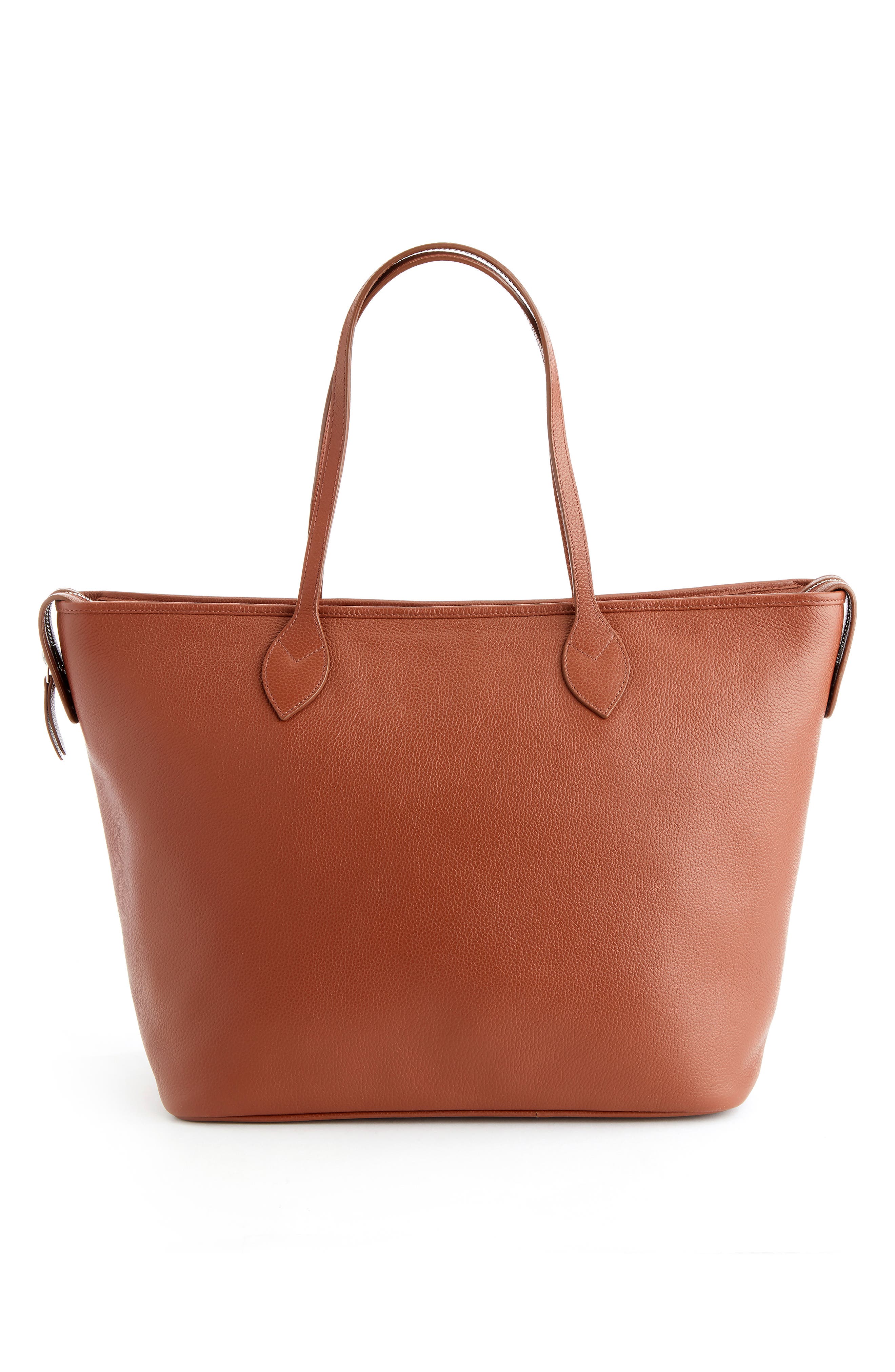 Leather Tote with Wristlet, Alternate, color, TAN
