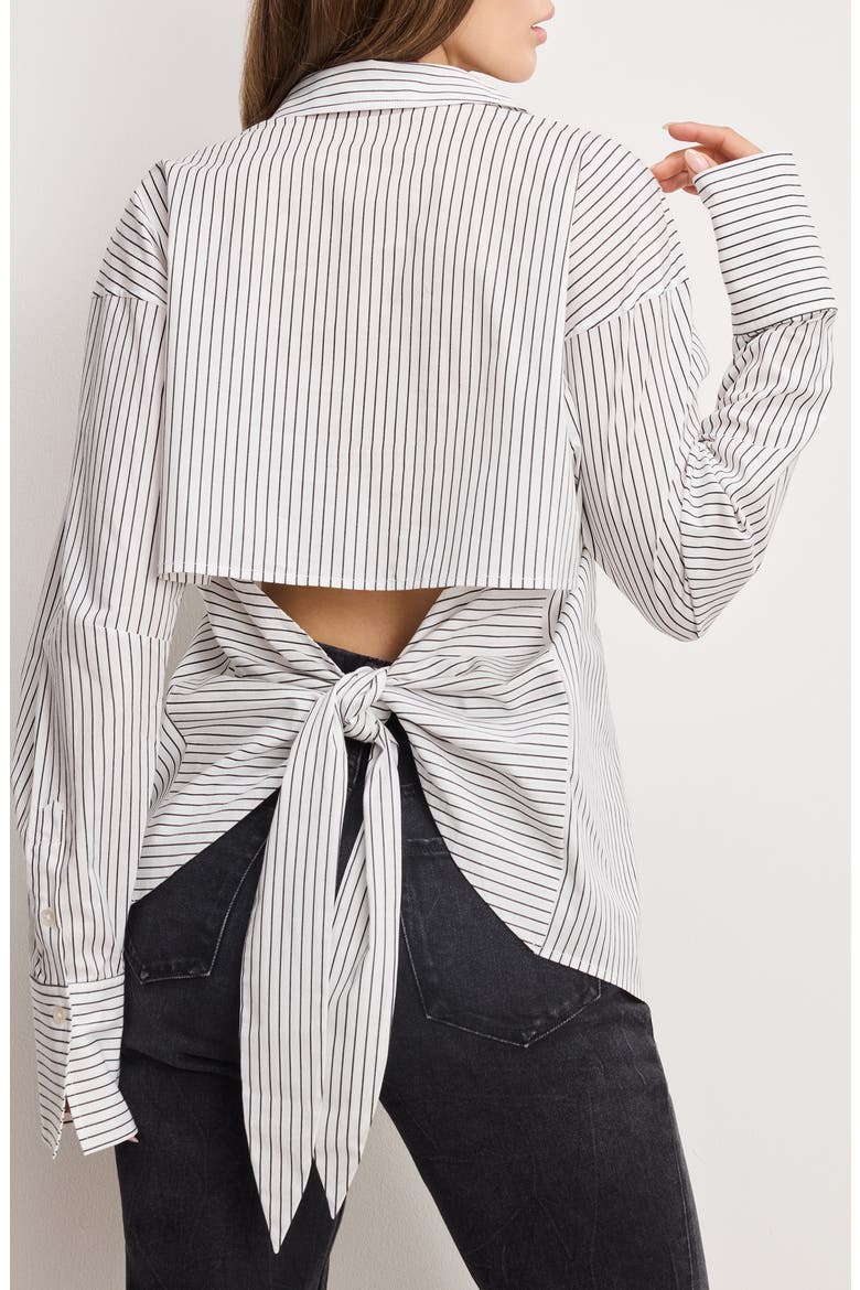Stripe Stretch Cotton Poplin Button-Up Shirt, Alternate, color, BCW PINSTRIPE001