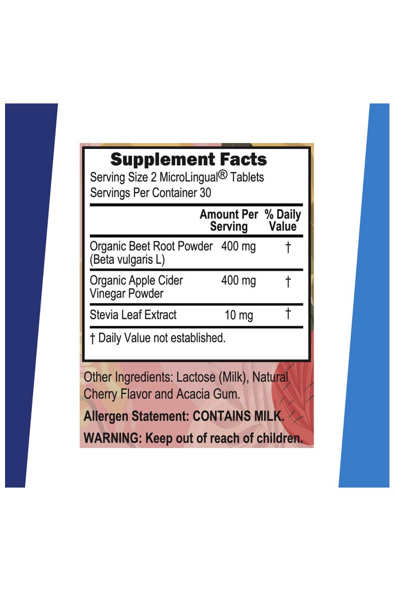 Beet Root Apple Cider Vinegar Clean Melts MicroLingual Tablets, Alternate, color, Red