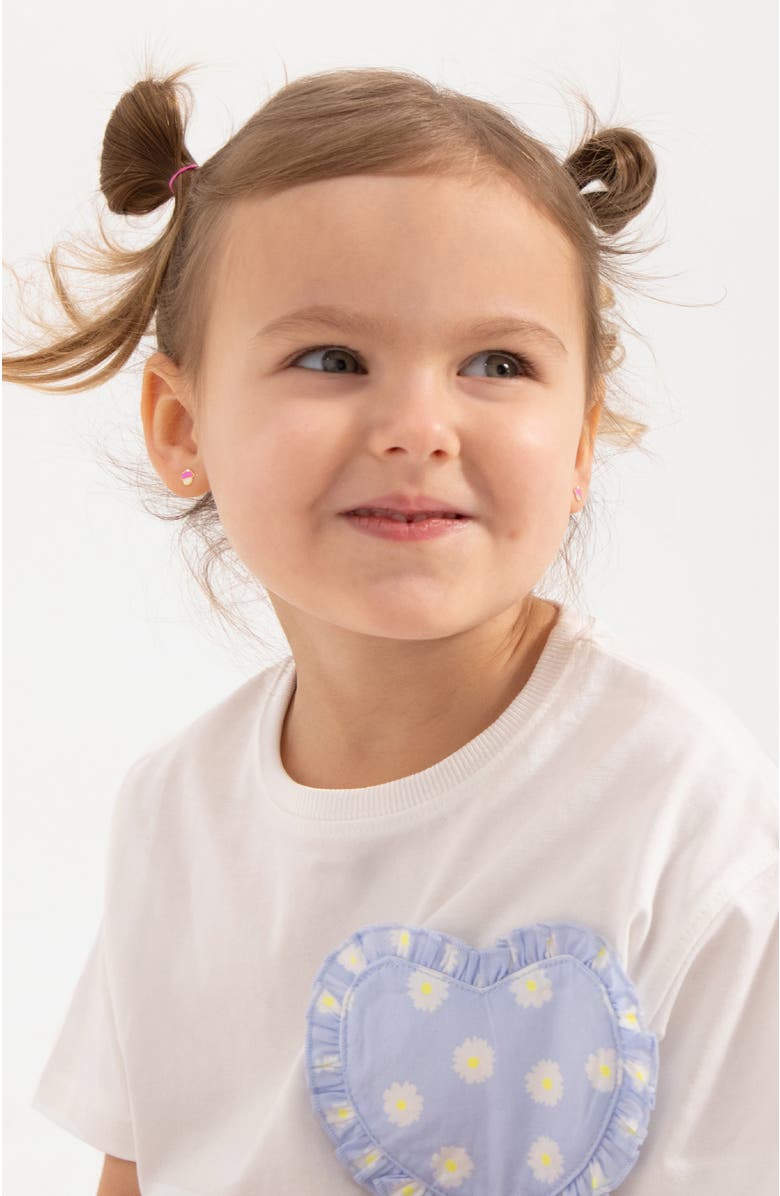 In Season Jewelry 14k Frosted Cupcake Earrings, Alternate, color, Pink