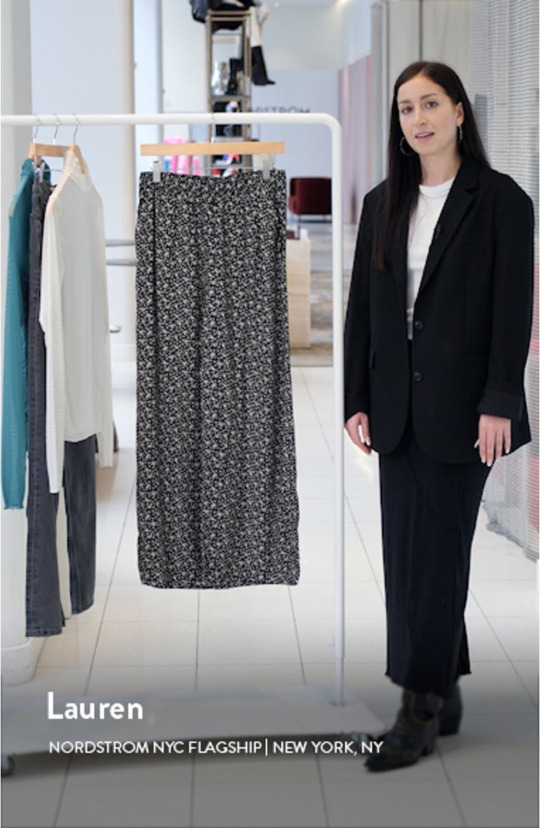 Floral Print Wide Leg Pants, sales video thumbnail