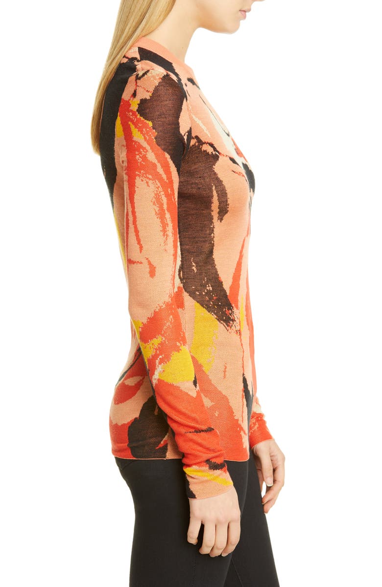 Proenza Schouler Marocaine Silk Jacquard Sweater, Alternate, color,