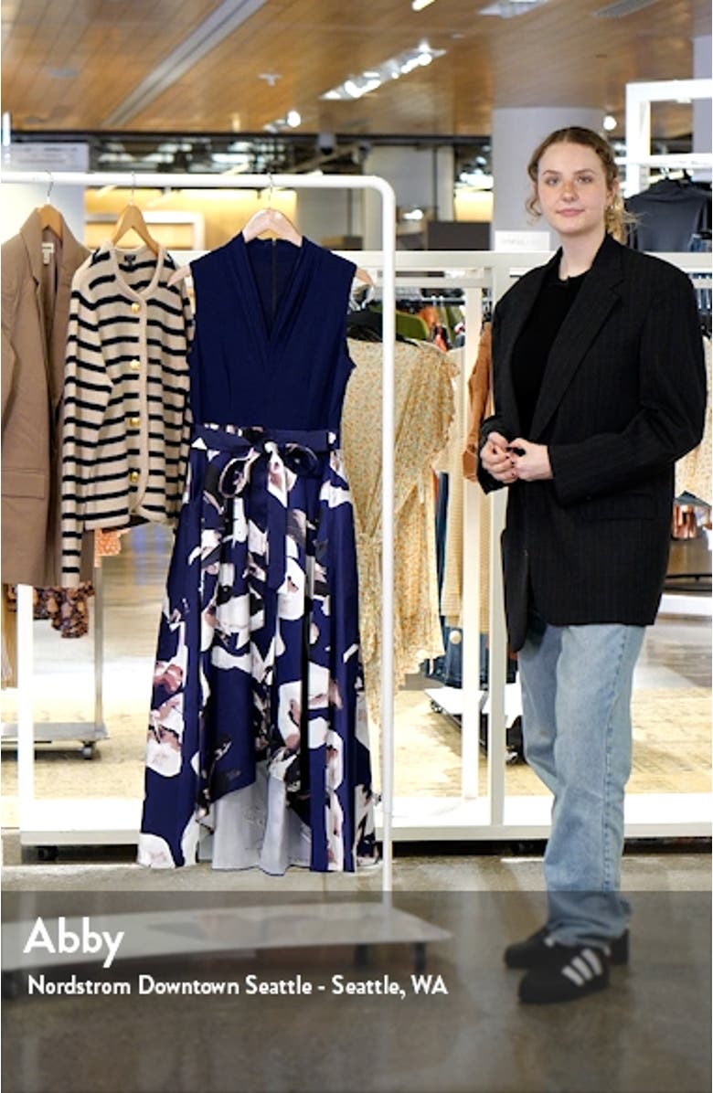 Floral Pleated High-Low Dress, sales video thumbnail