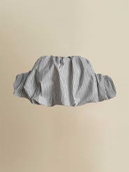 Contessa Mills Good Striped Bubble Silhouette Off-Shoulder Crop Top