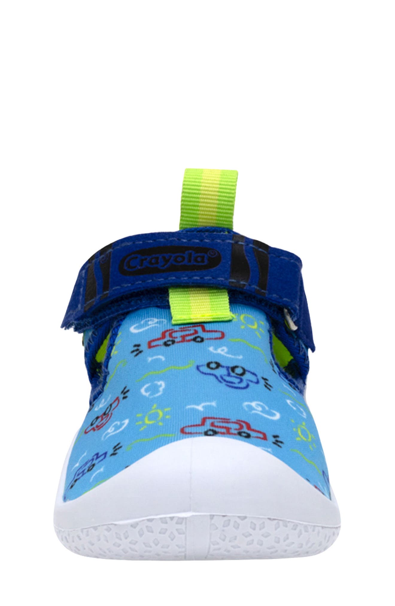 Robeez<sup>®</sup> Kids' Car Doodles Sandal, Alternate, color, Medium Blue