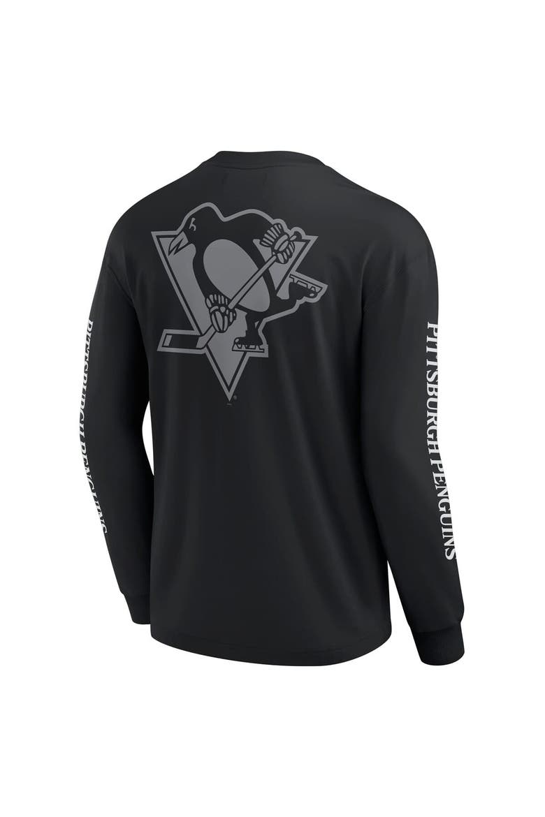 Men's Fanatics Black Pittsburgh Penguins Elements Strive Long Sleeve T-Shirt, Alternate, color, Black