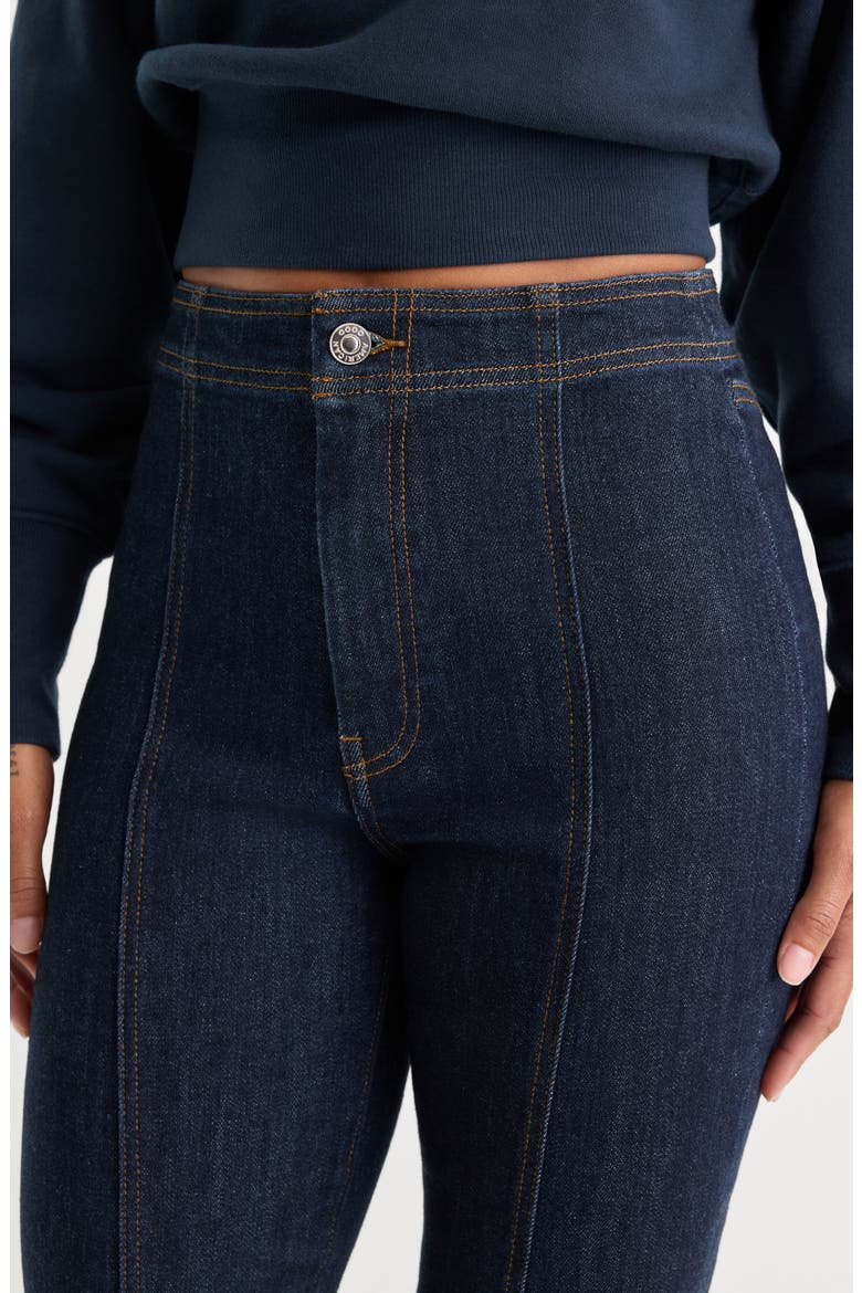 Good Petite Seamed High Waist Bootcut Jeans, Alternate, color, RINSE