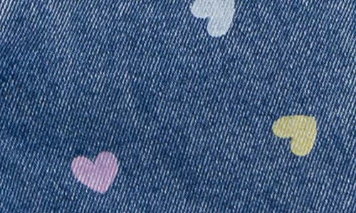 Joe's Heart Print Denim Vest & Shorts Set In Medium Wash