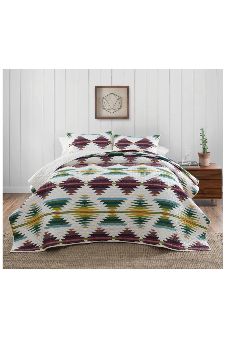 Falcon Cove Coverlet & Sham Set, Main, color, TAN MULTI
