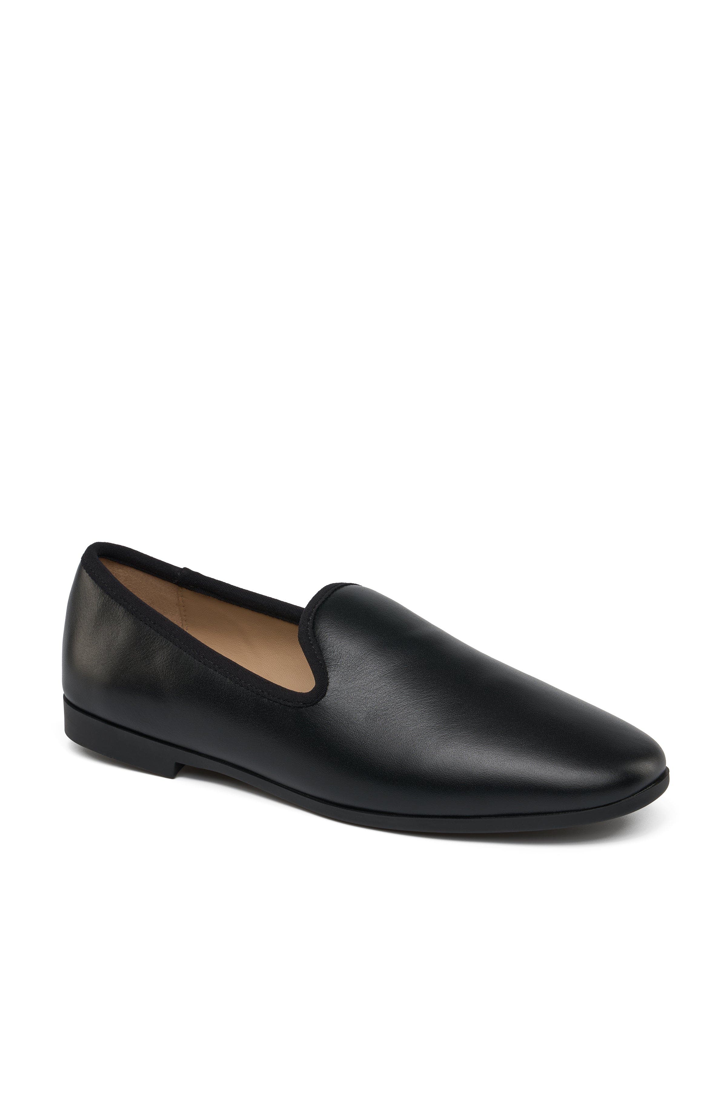 Grace Footwear Vivian Leather Slip-On Loafer, Main, color, Black