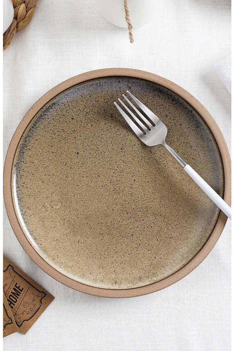 Tina Stoneware 4-Piece Salad Plate, Alternate, color, Green and Beige