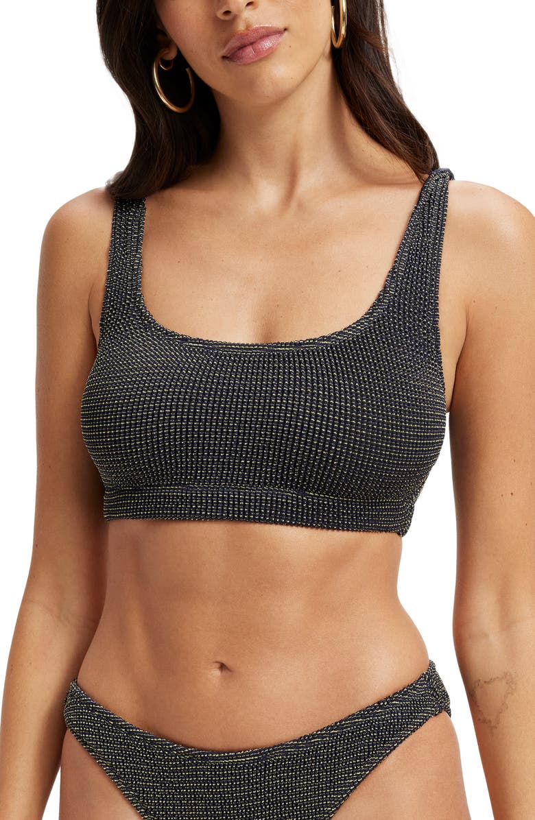 Good American Always Fits Scoop Neck Bikini Top, Main, color, 