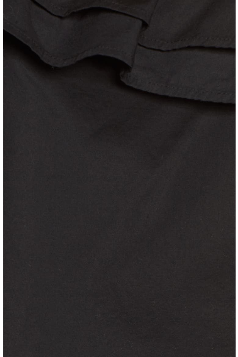 Everly One-Shoulder Cotton Top, Alternate, color, BLACK