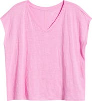 Eileen Fisher V-Neck Organic Linen T-Shirt