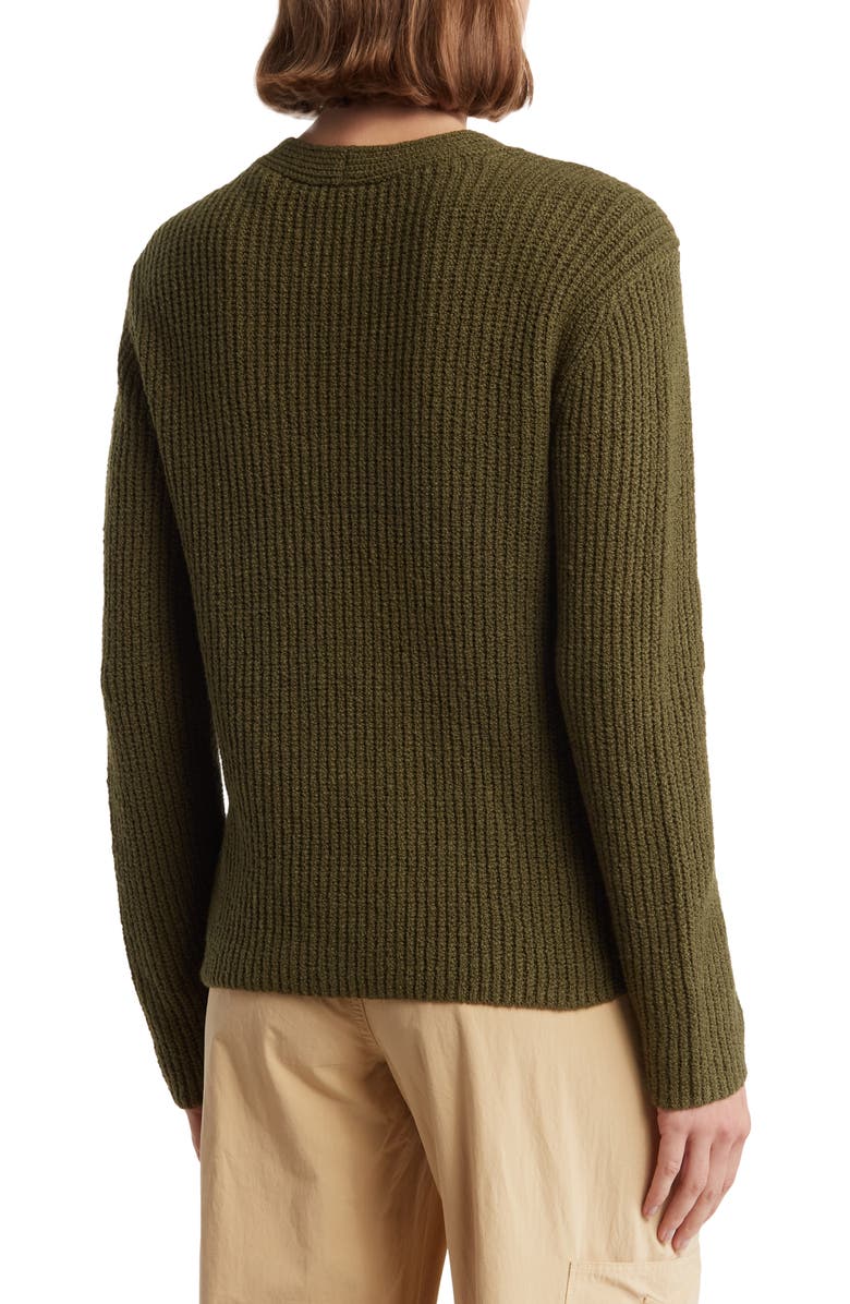 Vince Shaker Rib V-Neck Sweater, Alternate, color, Bay Leaf