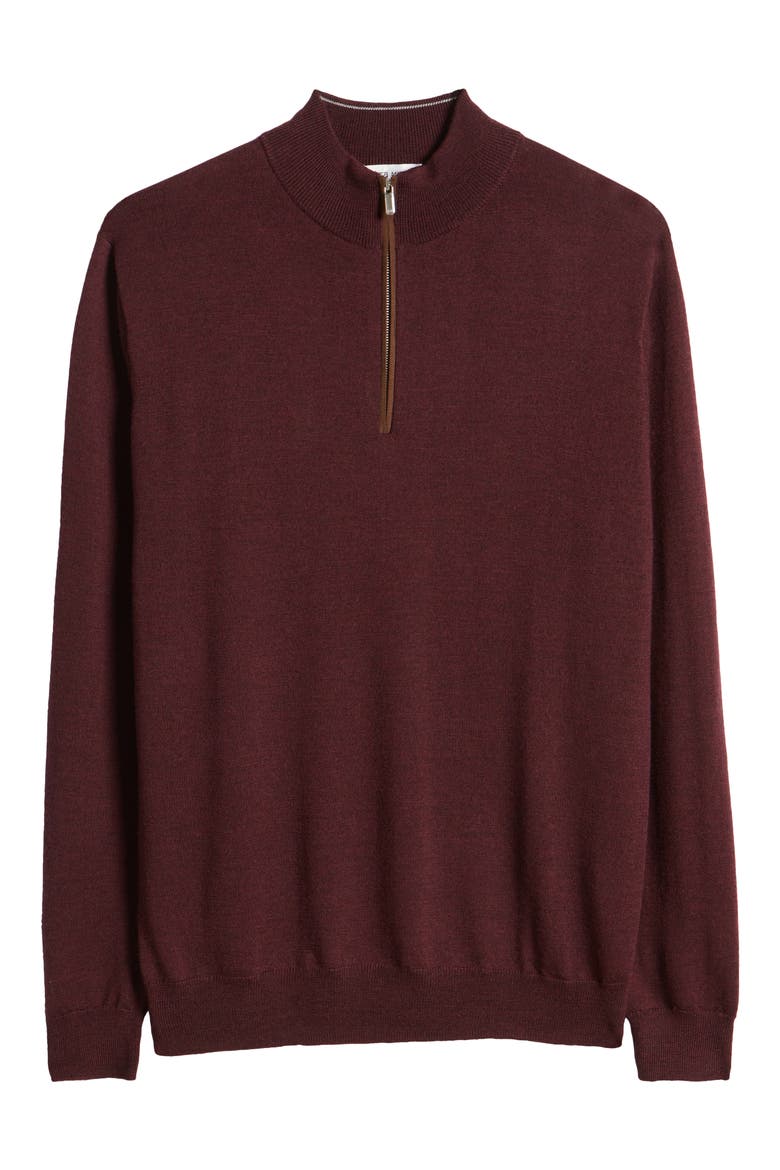 Autumn Crest Wool Blend Quarter Zip Sweater, Alternate, color, WINTERBERRY