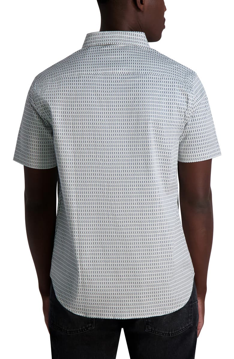 KARL LAGERFELD PARIS 'K' Print Short Sleeve Shirt, Alternate, color, 