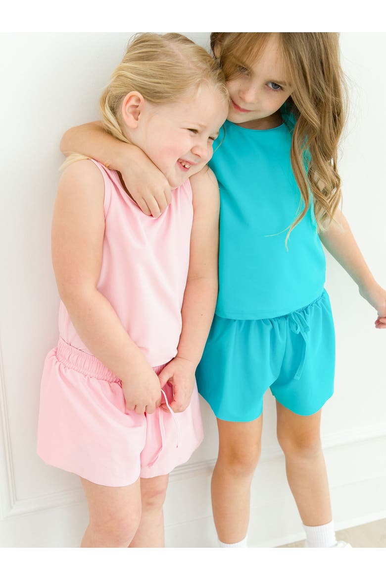 Girls Active Butterfly Shorts, Alternate, color, Bright Aqua
