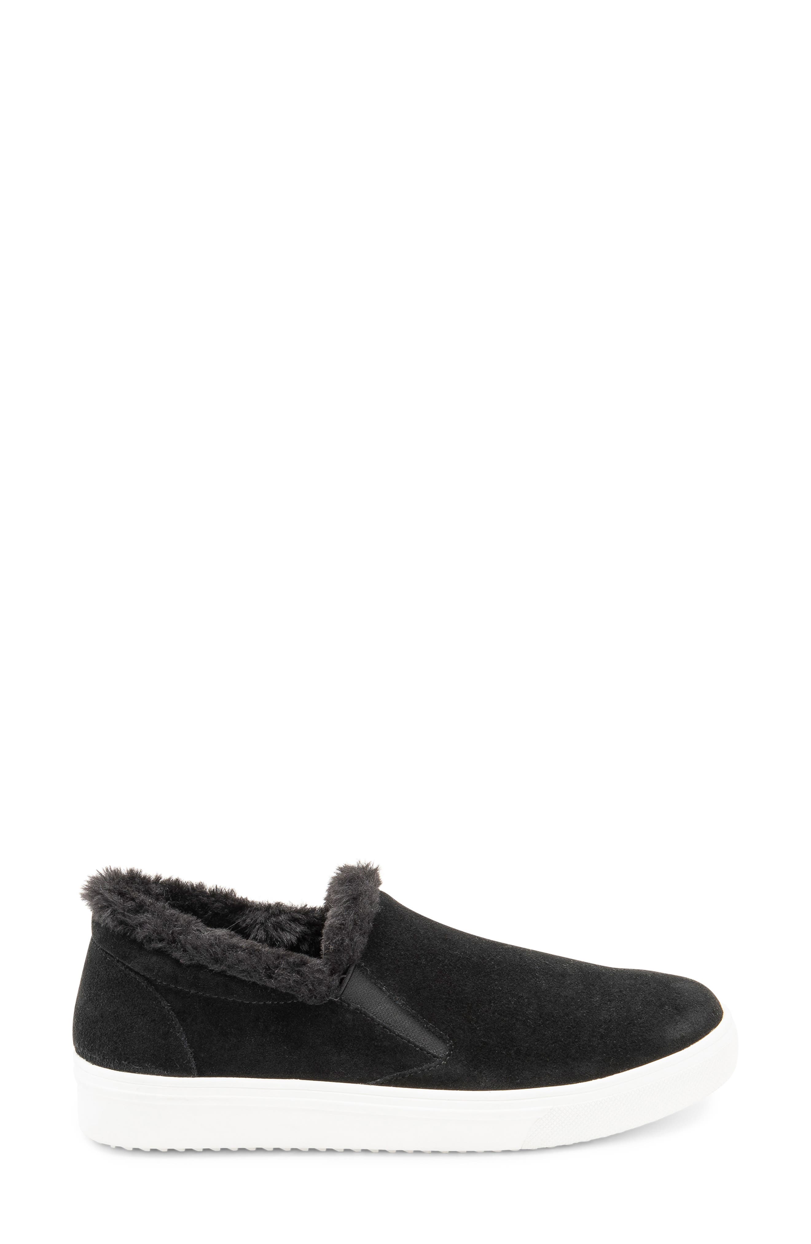 Blondo Gia Faux Fur Trim Waterproof Slip-On Sneaker, Alternate, color, 