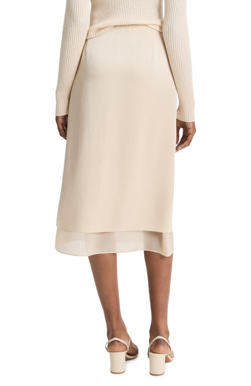 Vince Layered Slit Maxi Skirt In Neutral