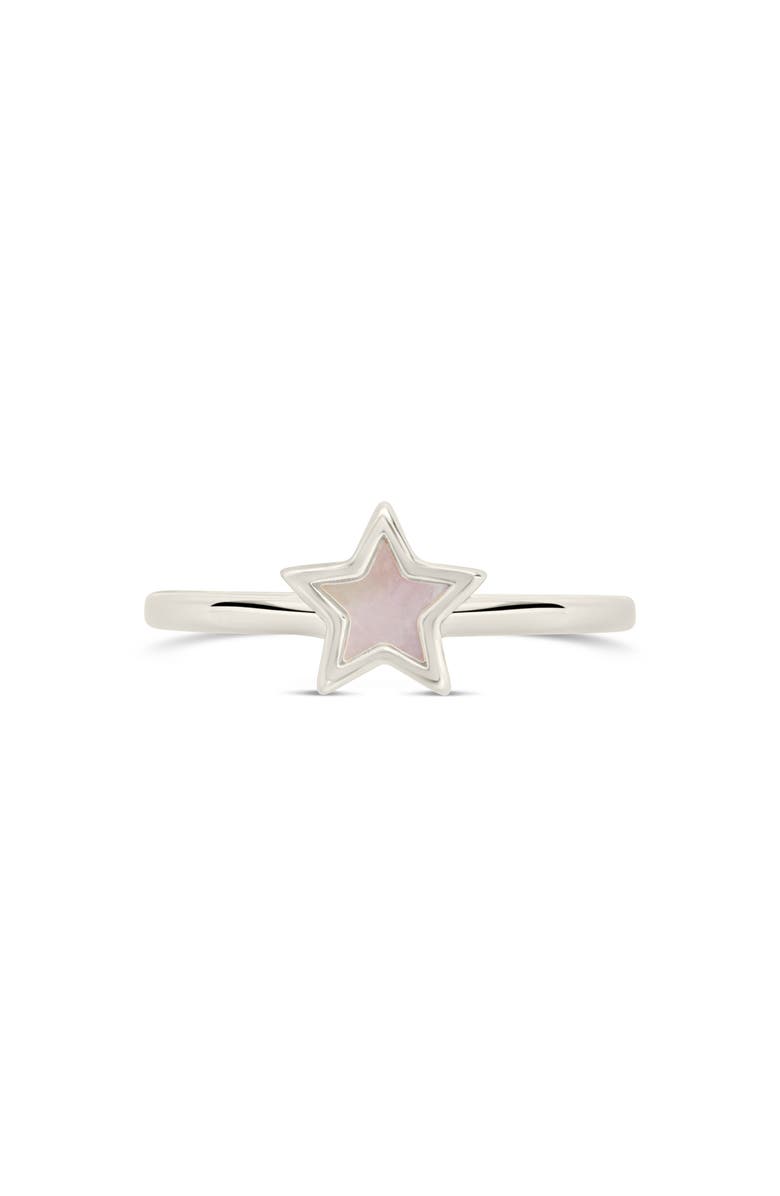 Sterling Forever Bez Mother-of-Pearl Star Ring, Alternate, color, Silver