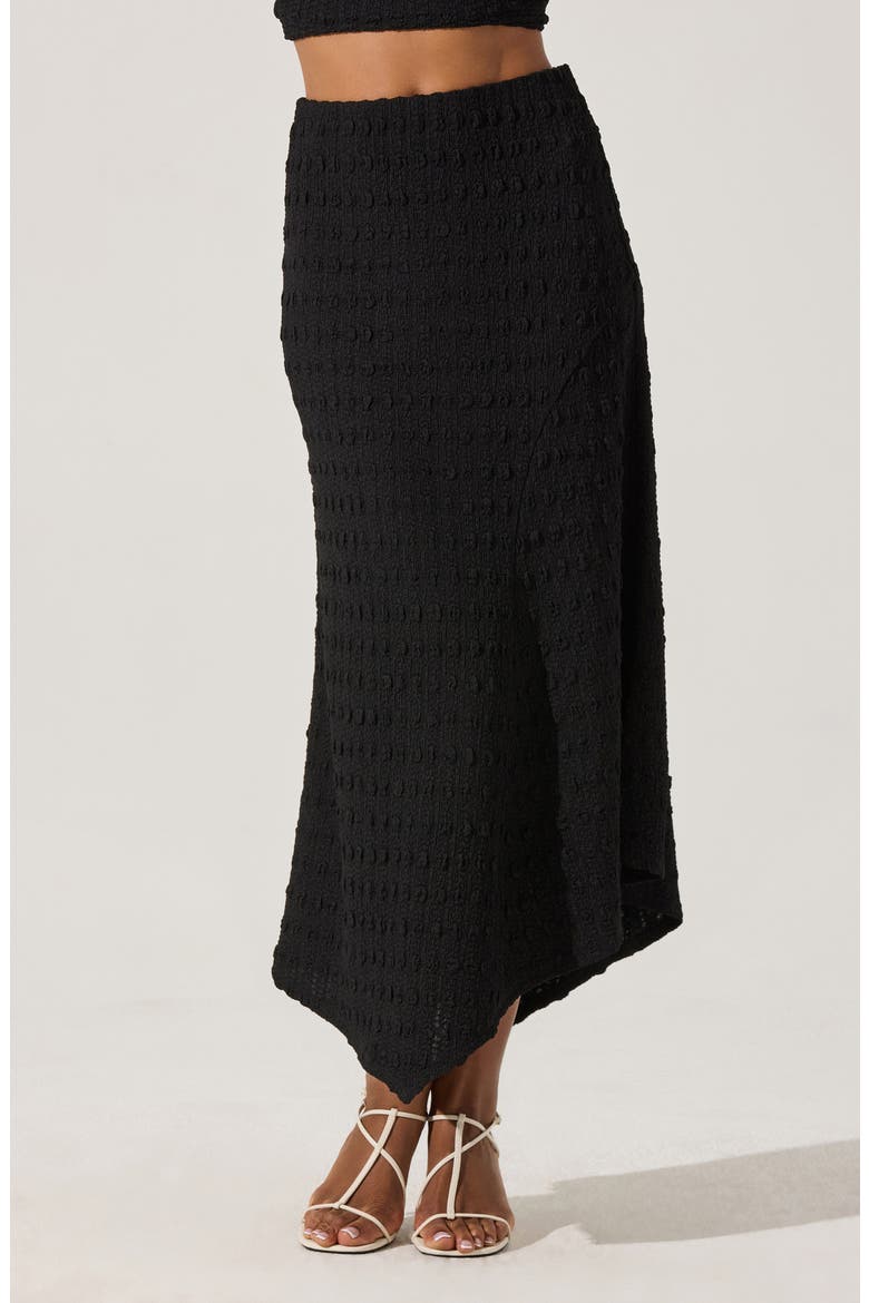 Smock Asymmetric Skirt, Alternate, color, BLACK