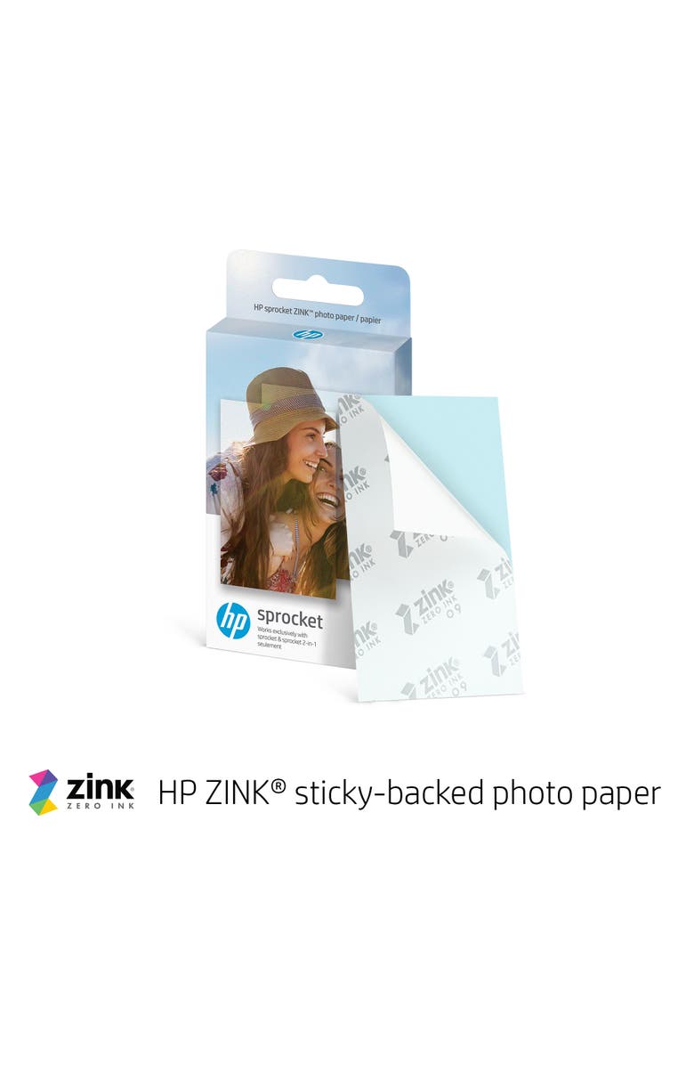 HP Sprocket Zink Photo Paper 2x3, Alternate, color, White