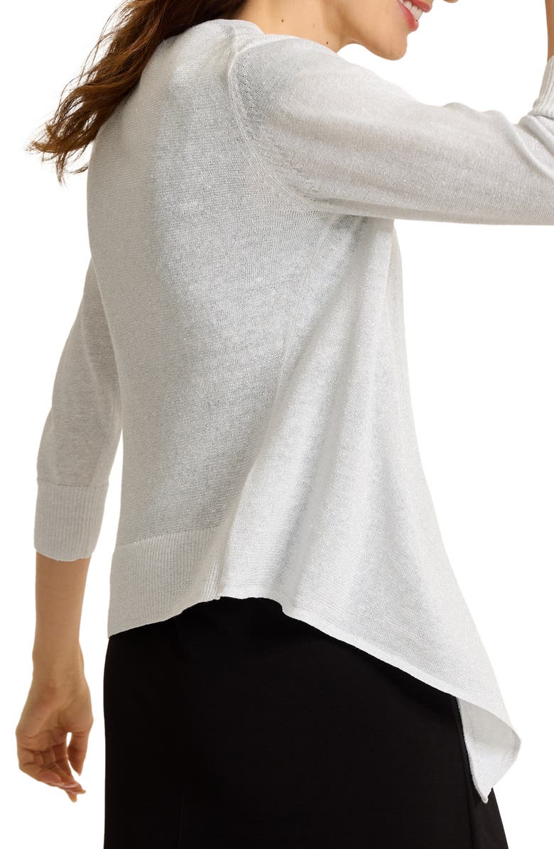 Tommy Bahama Addison Shimmer Convertible Linen Blend Cardigan, Alternate, color, 