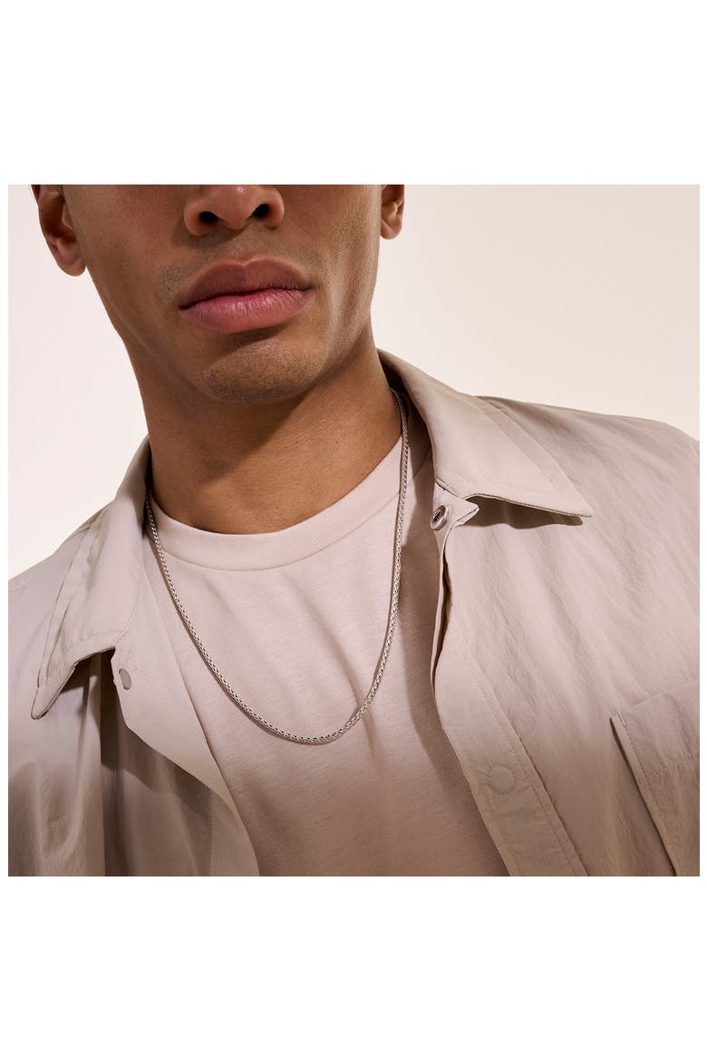 Men's Slim Chain Necklace, Alternate, color, SILVER