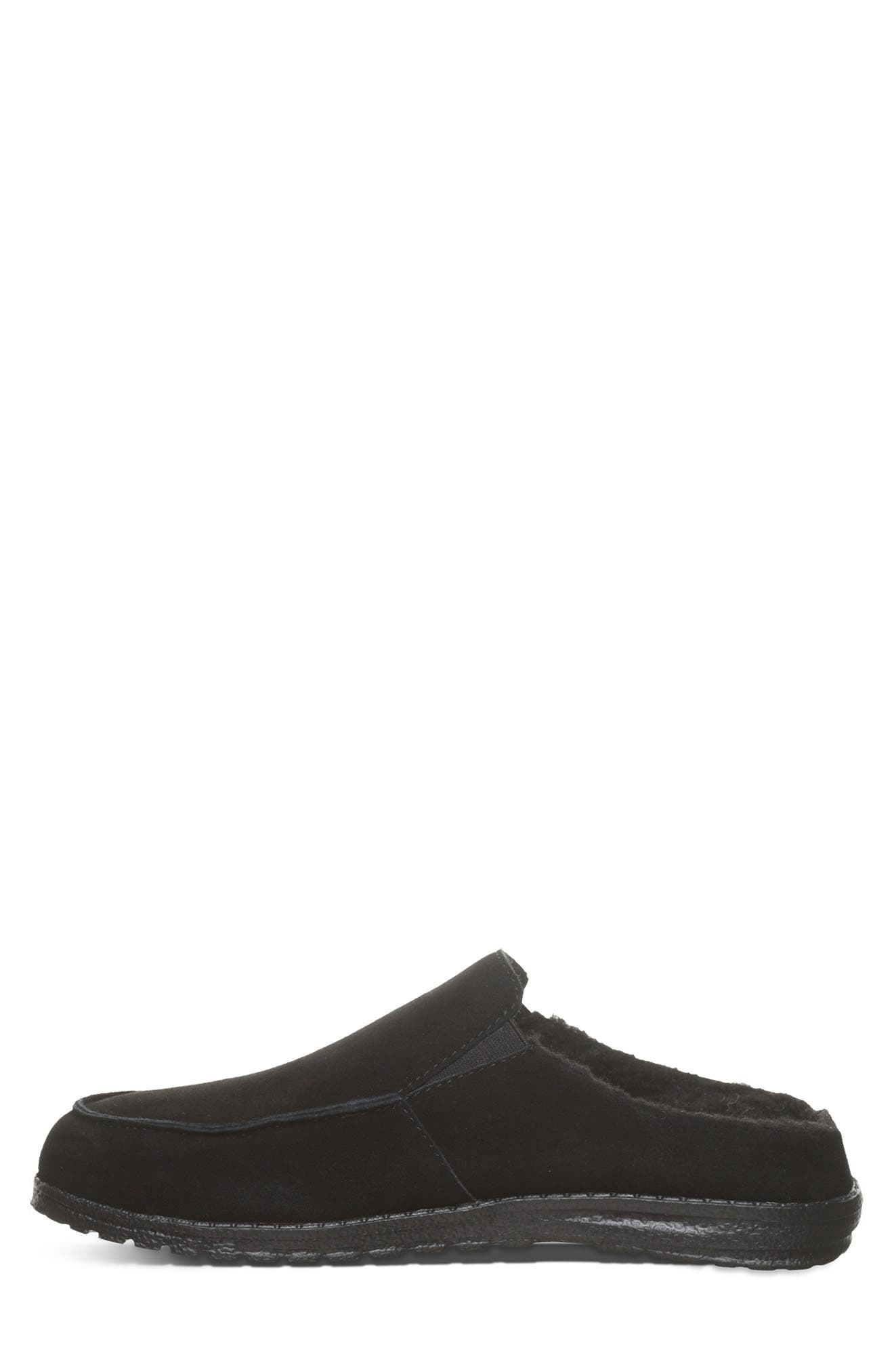 BEARPAW Joel Faux Fur Lined Slipper, Alternate, color, Black
