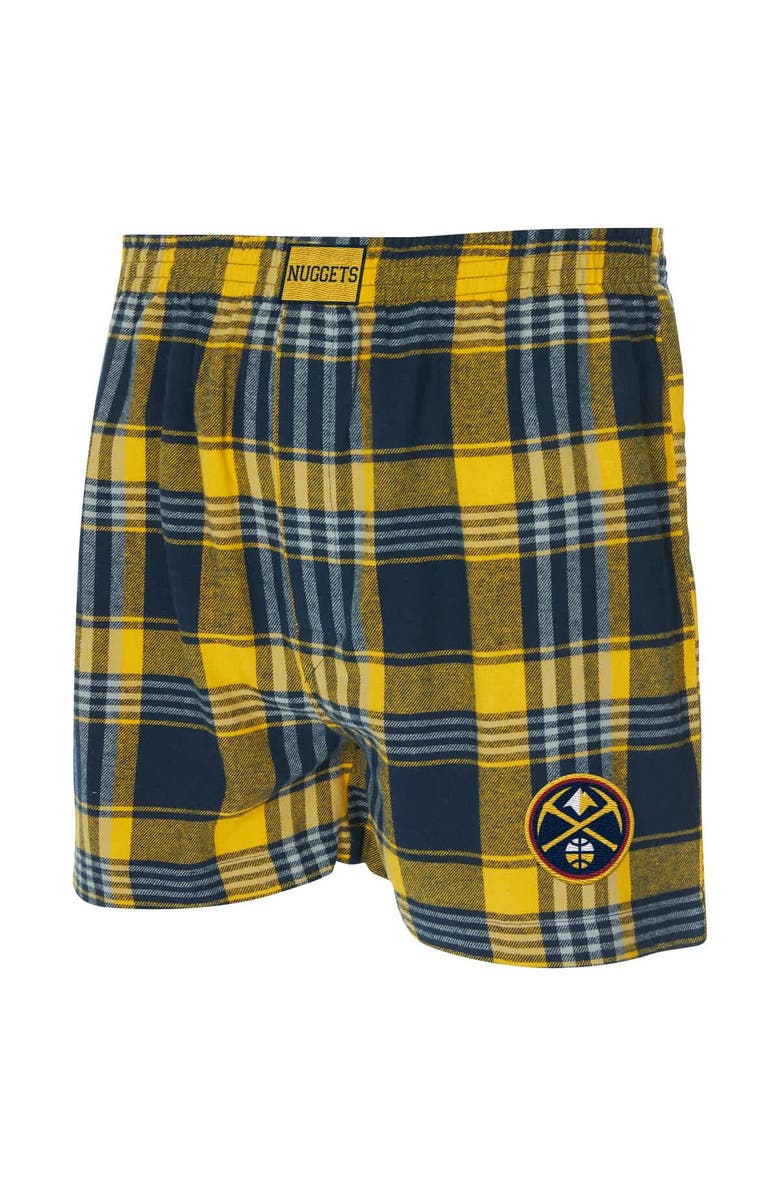 CONCEPTS SPORT Men's Concepts Sport Navy Denver Nuggets Region Flannel Boxer Short, Alternate, color, Navy