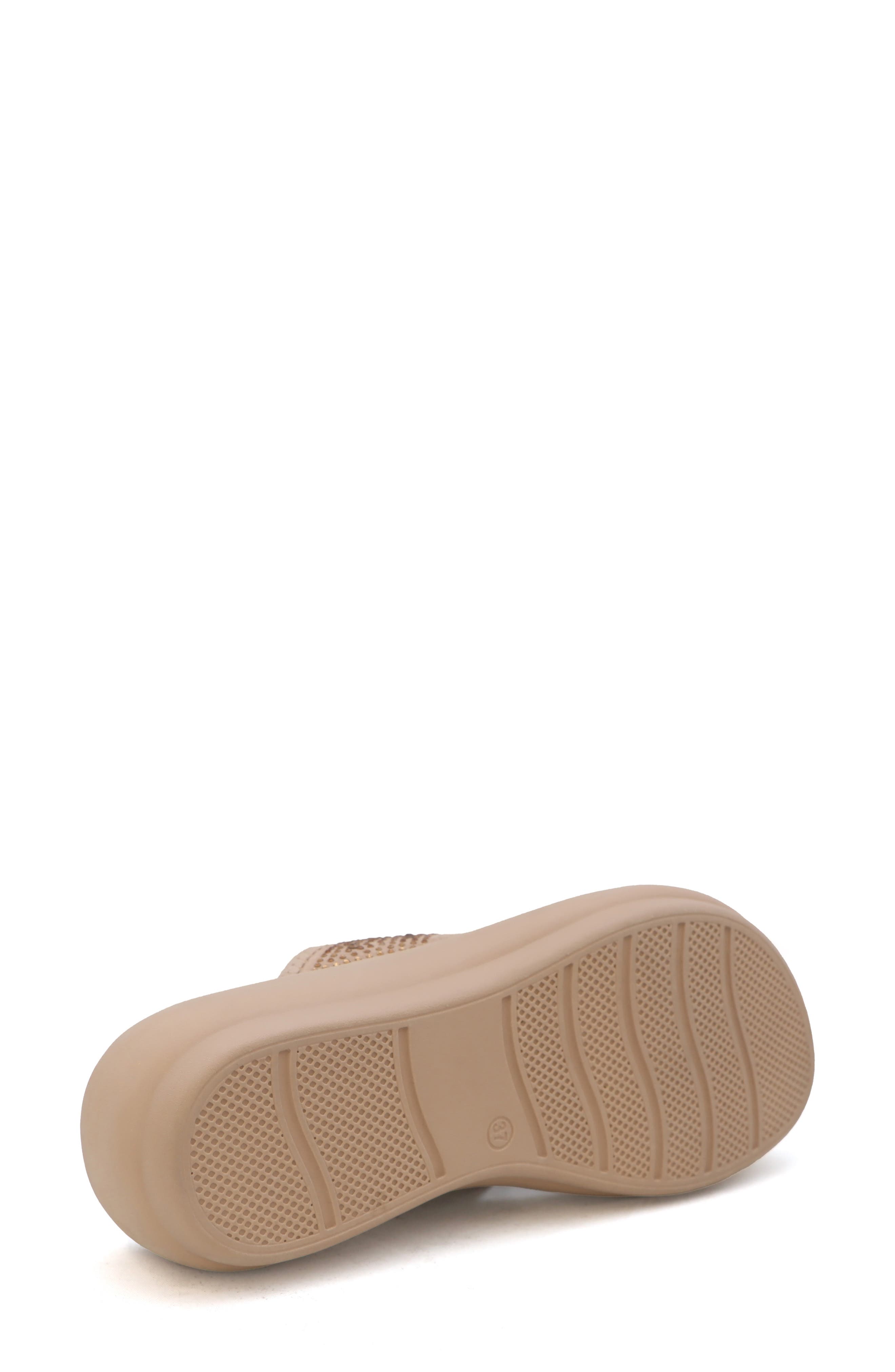 Nomi Rhinestone Embellished Slide Sandal, Alternate, color, MOCHA