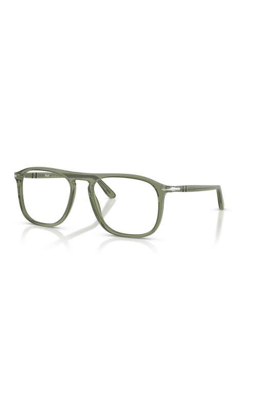 Persol 52mm Square Optical Glasses In Green