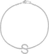 EFFY Sterling Silver Diamond Initial Bracelet - 0.15 ctw