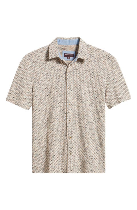 Linden Textured Short Sleeve Button-Up Shirt