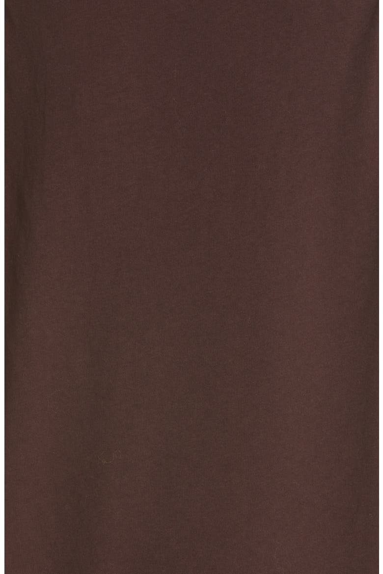 Padded Shoulder Cotton T-Shirt, Alternate, color, MAHOGANY