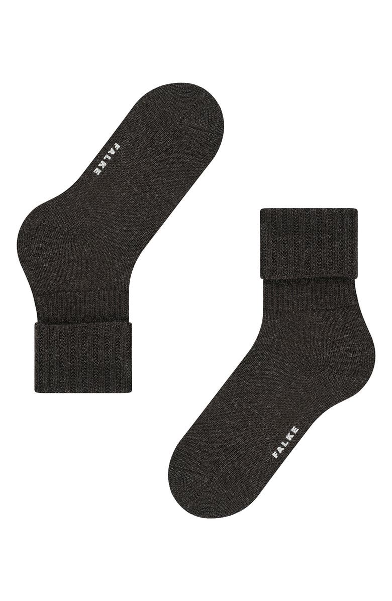 Falke Striggings Rib Cuff Socks, Alternate, color, Black