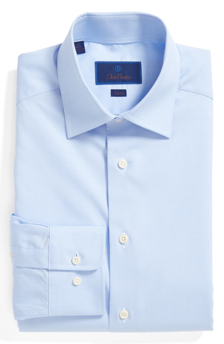 David Donahue Slim Fit Solid Dress Shirt, Alternate, color,