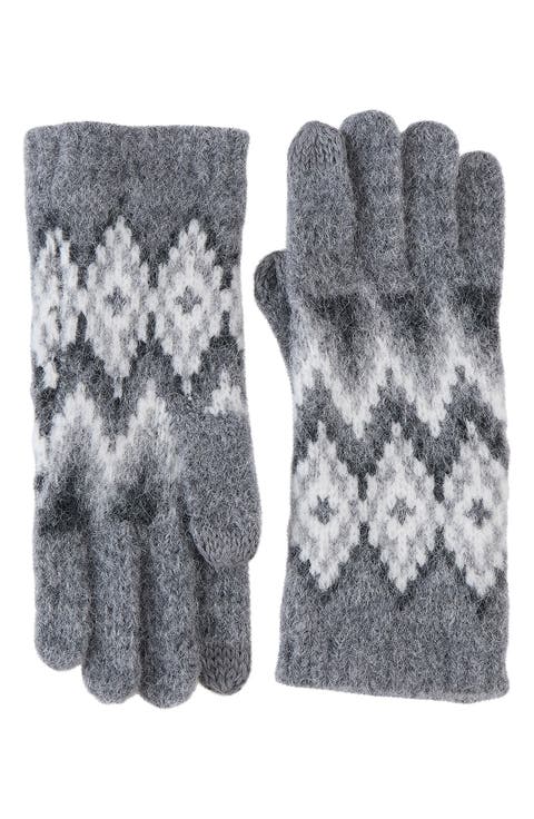 Tech Argyle Fair Isle Gloves