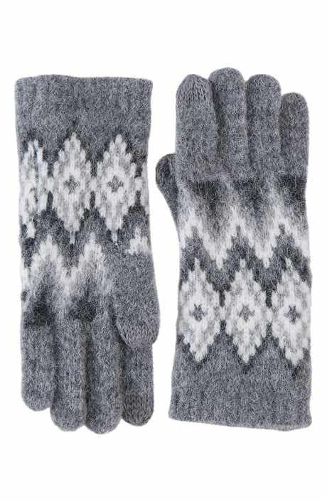 Tech Argyle Fair Isle Gloves