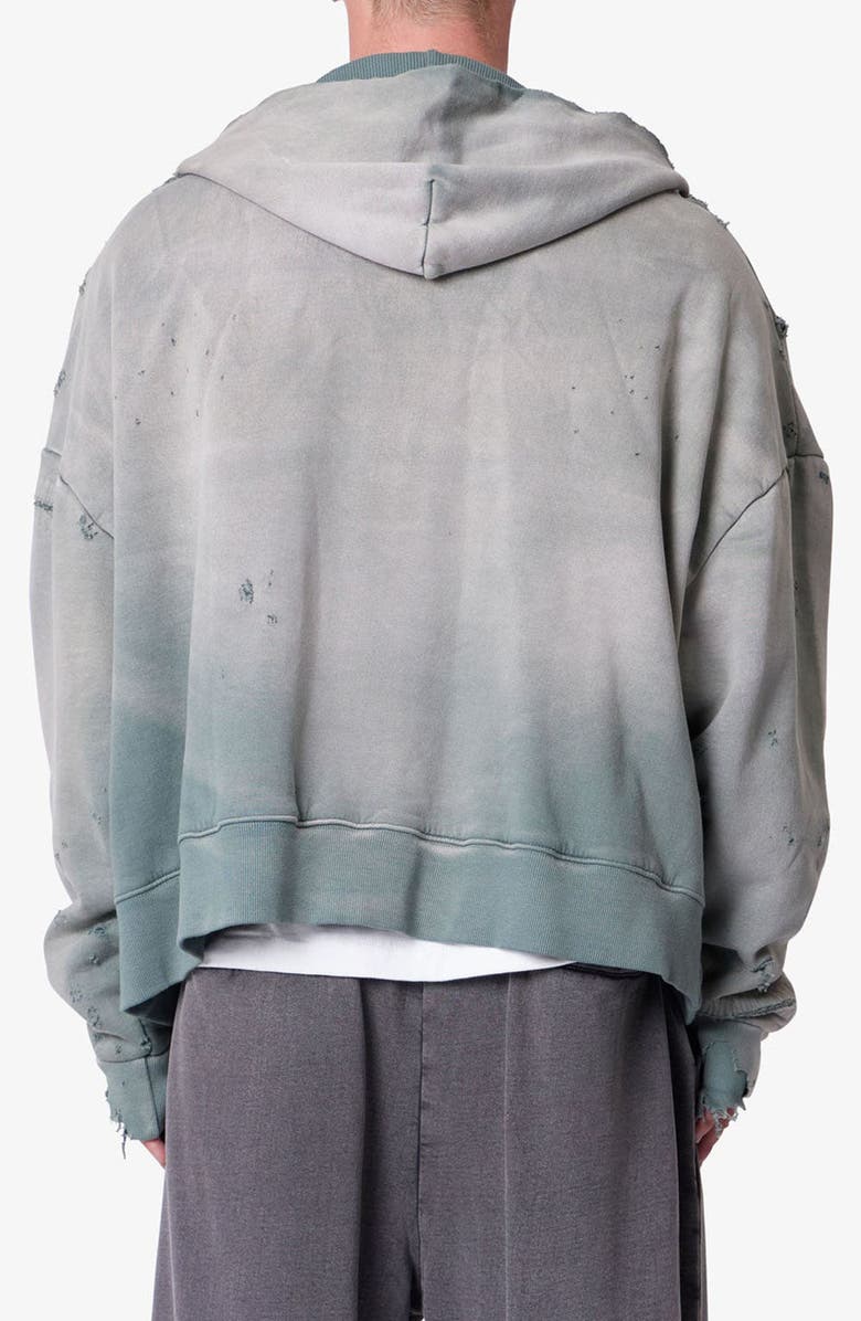 mnml Distressed Thermal Lined Zip Hoodie, Alternate, color, 