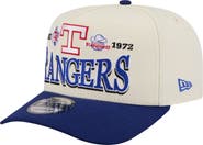 New Era Men's New Era Cream Texas Rangers Throwback Tri-Hit A-Frame 9FIFTY Adjustable Hat