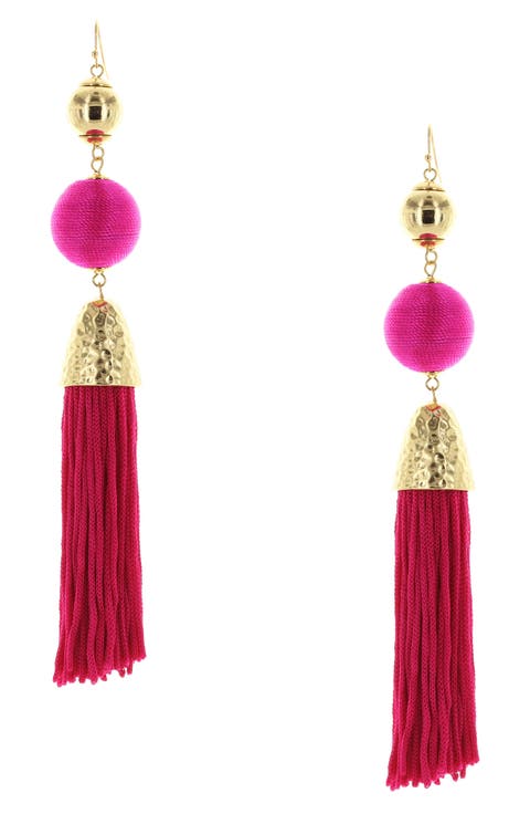 Ball & Tassel Drop Earrings