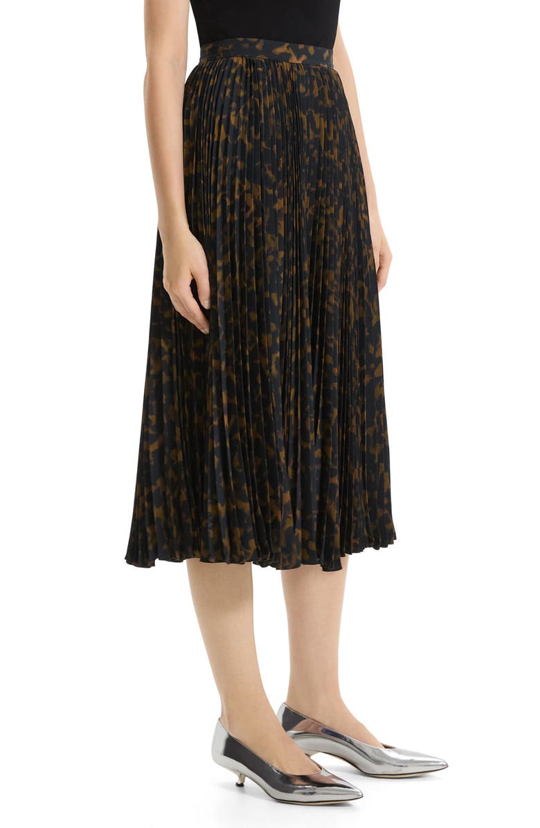 Theory Sunburst Pleated Midi Skirt, Alternate, color, 
