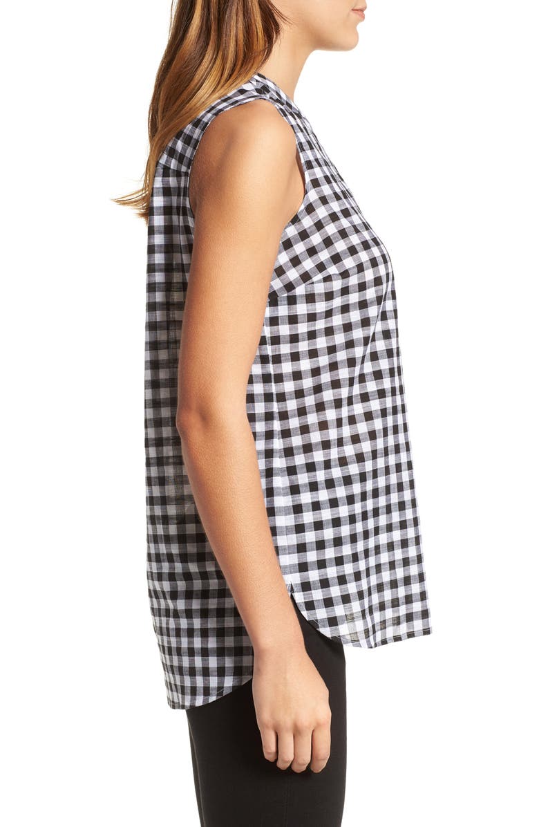 Foxcroft GINGHAM SL BLOUSE, Alternate, color, 