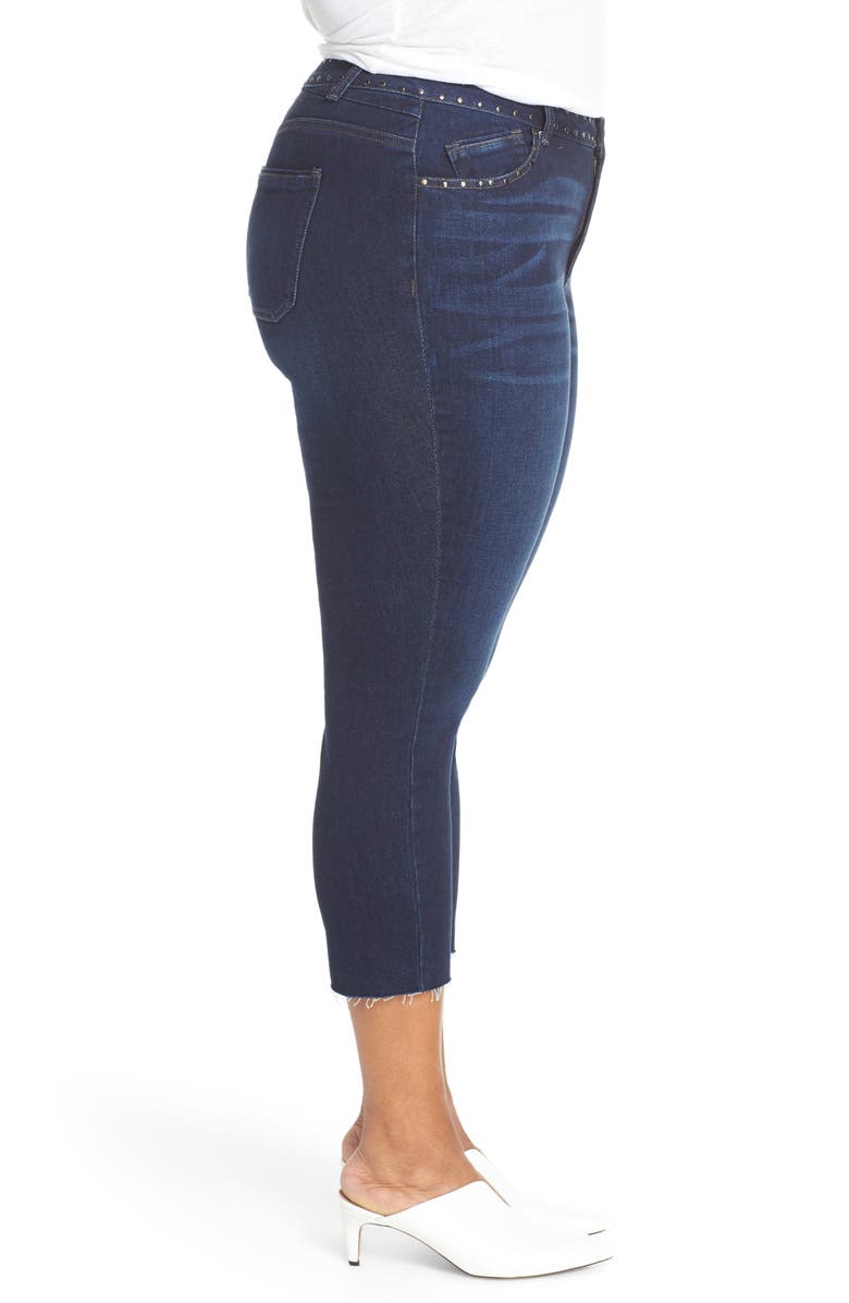 Wit & Wisdom Studded High Waist Straight Leg Jeans, Alternate, color,