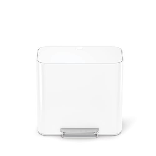 Simplehuman 15l Mini Recycler Step Can In White